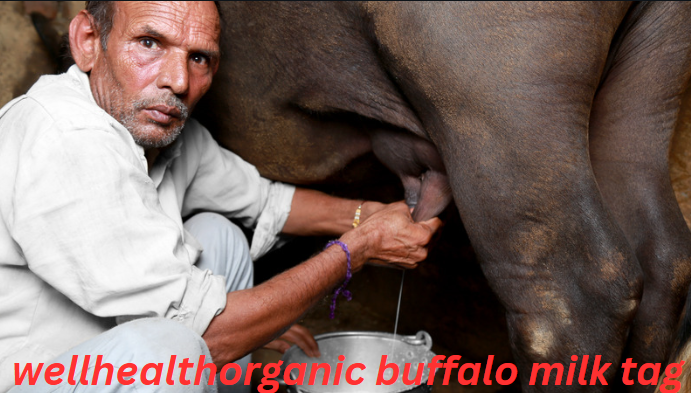 wellhealthorganic buffalo milk tag